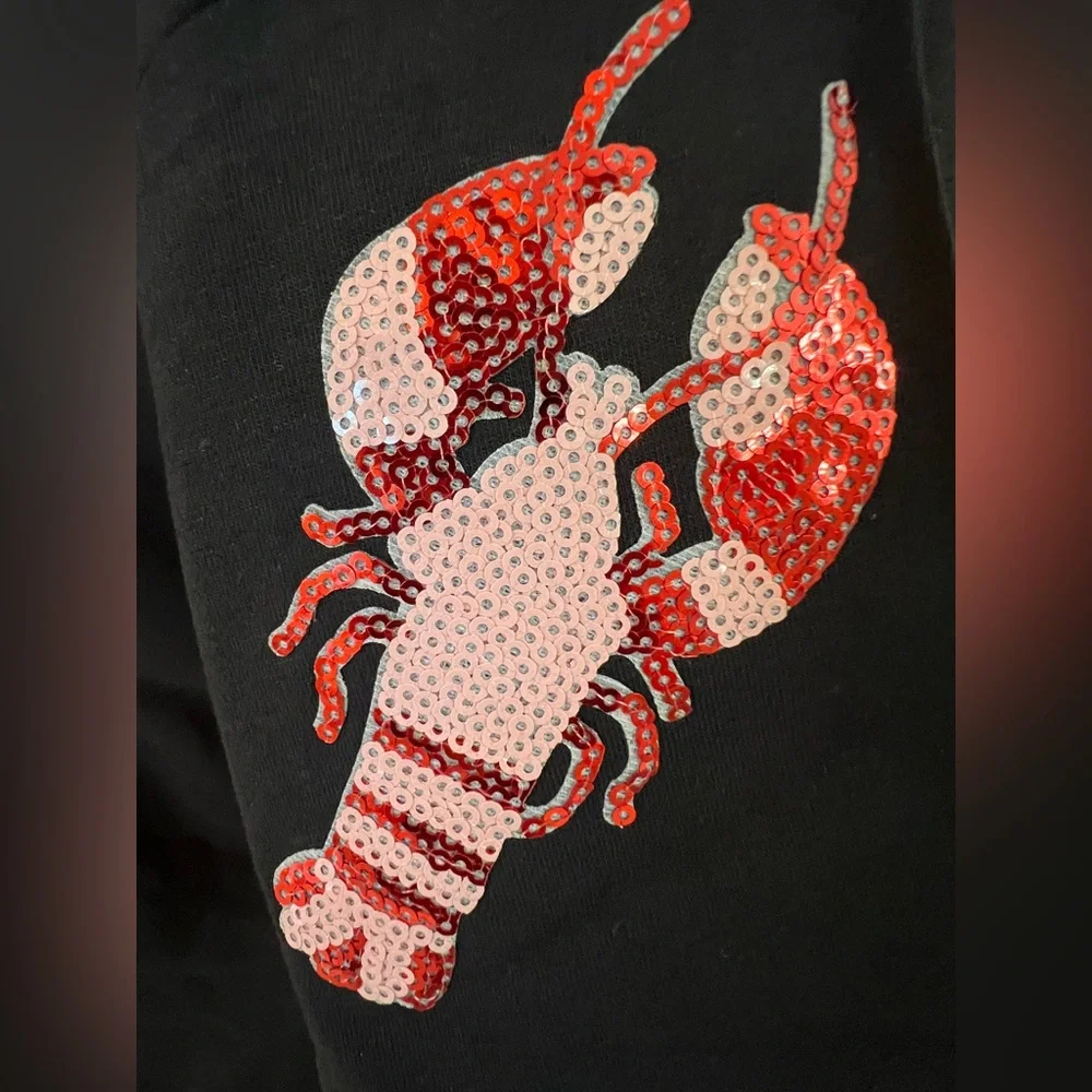 Oversized crawfish sequin tee S M L XL - Picture 6 of 7